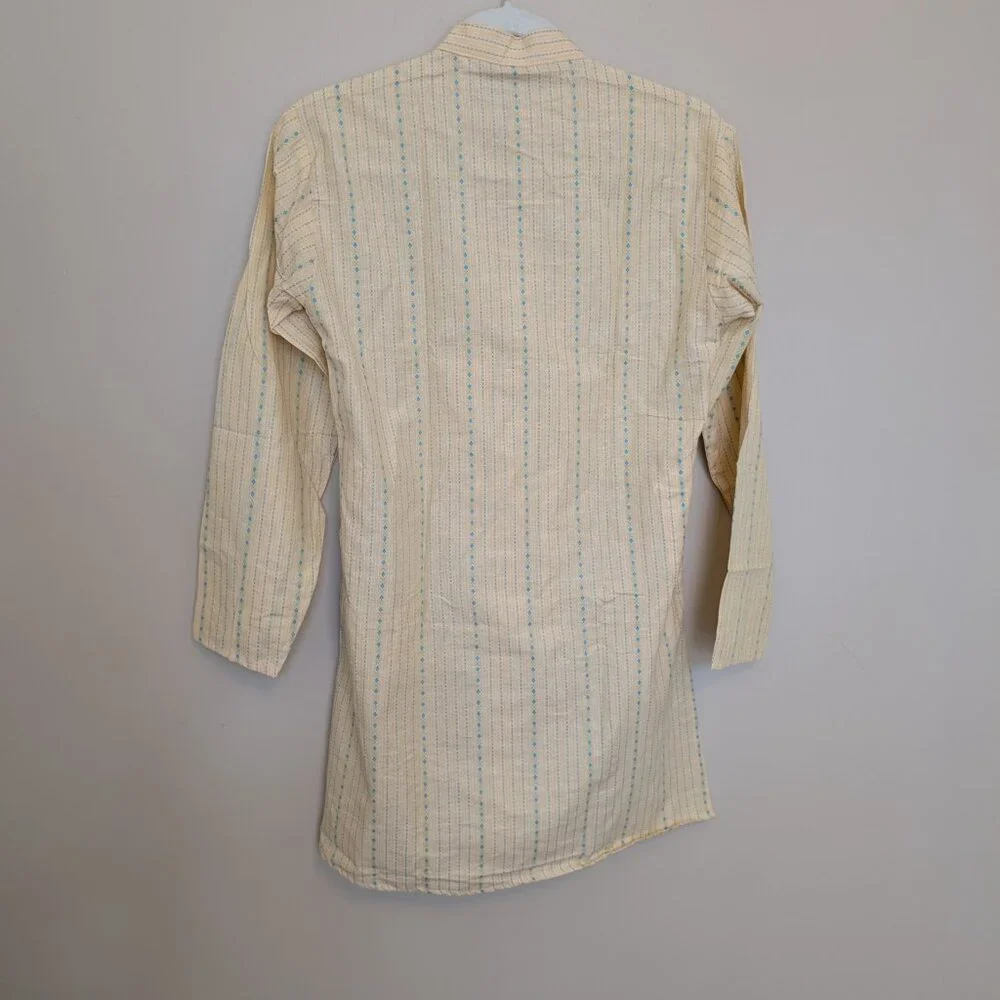 NWT Pro Ethic yellow and teal kurta tunic with pockets boys size 14 - Picture 4 of 9